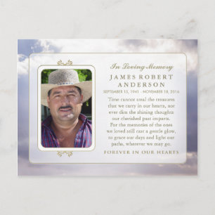 Friedlicher Sky in Memory Beileid Vielen Dank Post Postkarte