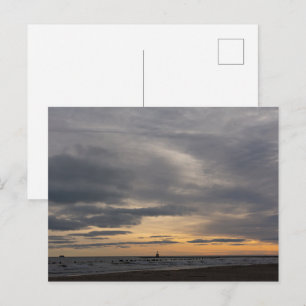 Friedlicher Sonnenuntergang Horizont Ozean Postkar Postkarte