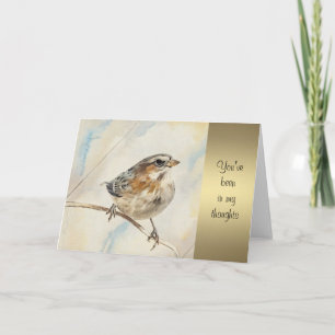 Friedlicher Sparrow - Denken Sie an Sie Karte
