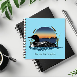 Friedlicher Sterntaucher Sonnenuntergang Blau Wild Notizbuch