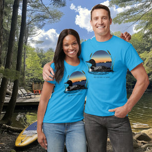 Friedlicher Sterntaucher Sonnenuntergang Blau Wild T-Shirt