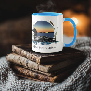 Friedlicher Sterntaucher Sonnenuntergang Blau Wild Tasse