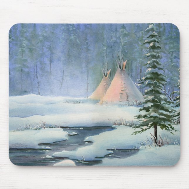 FRIEDLICHER TIPI durch SHARON SHARPE Mousepad (Vorne)