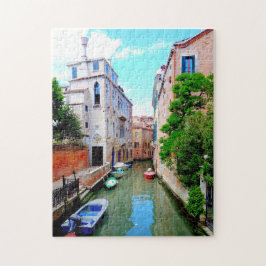 Friedlicher Venedig-Kanal, italienische Szene, Ita Puzzle