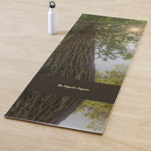 Friedlicher Wald Mit Goldenem Licht Foto Yoga-Matt Yogamatte