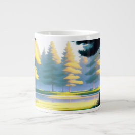 'Friedlicher Wald Rückzugsort' Landschaft Jumbo-Mu Jumbo-Tasse
