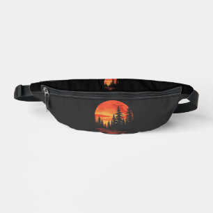 Friedlicher Waldsonnenuntergang Bauchtasche