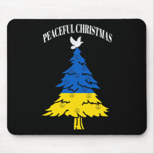 Friedlicher Weihnachtsbaum Frieden Ukraine Mousepad