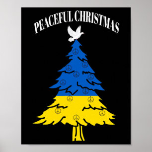 Friedlicher Weihnachtsbaum Frieden Ukraine Poster