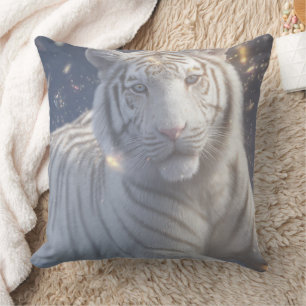 Friedlicher Weißer Tiger Kissen