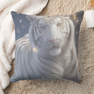 Friedlicher Weißer Tiger Kissen