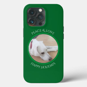 Friedlicher White Dog Red Collar Weihnachtsgeschen Case-Mate iPhone Hülle