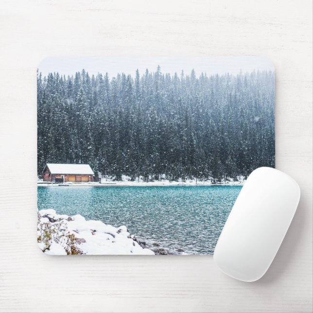 Friedlicher Winter (Louise-See) Mousepad (Mit Mouse)