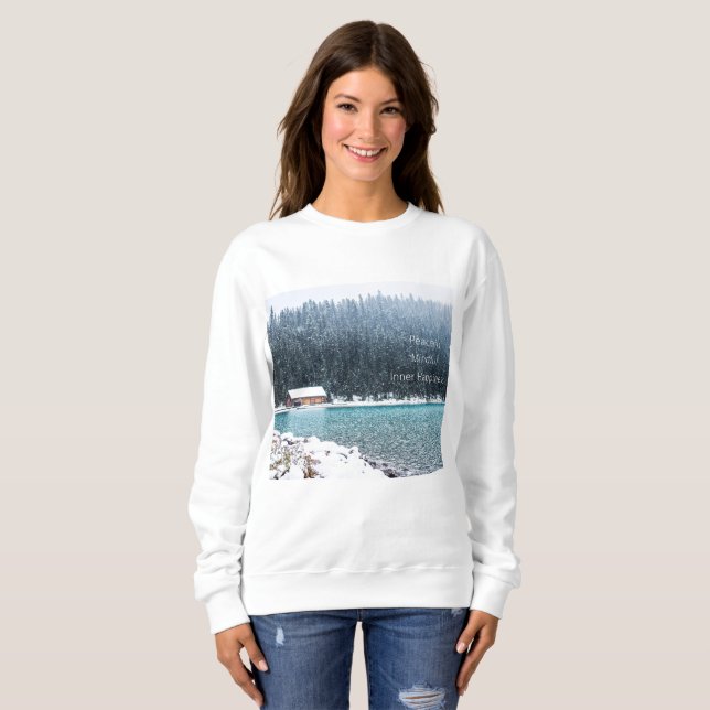 Friedlicher Winter (Louise-See) Sweatshirt (Vorne ganz)