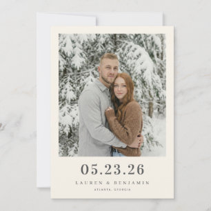 Friedlicher Winter Minimalistisches Foto Save The Date
