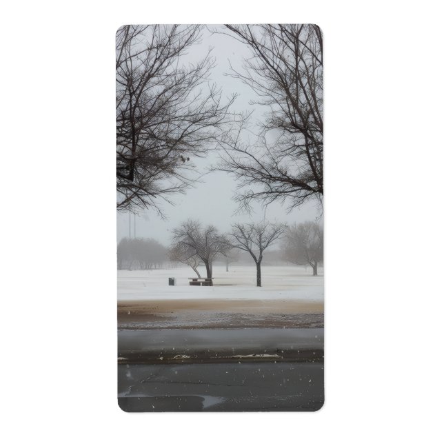 Friedlicher Winter-Schneefall-Park-Landschaft (Vorne)