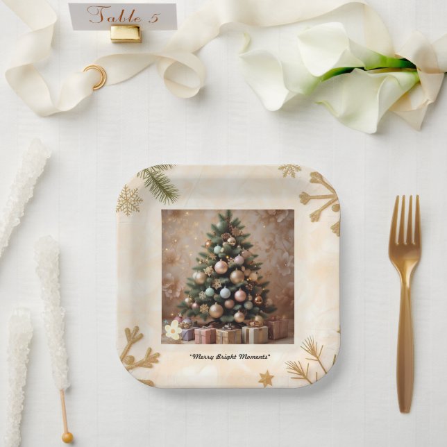 "Friedlicher Winterschlummer" Pappteller (Hochzeit)