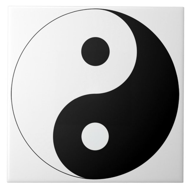 Friedlicher Yin Yang Fliese (Vorderseite)