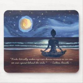 Friedlicher Yoga Meditation Mondlicht Himmelsangeb Mousepad