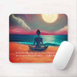 Friedlicher Yoga Meditation Mondlicht Himmelsangeb Mousepad