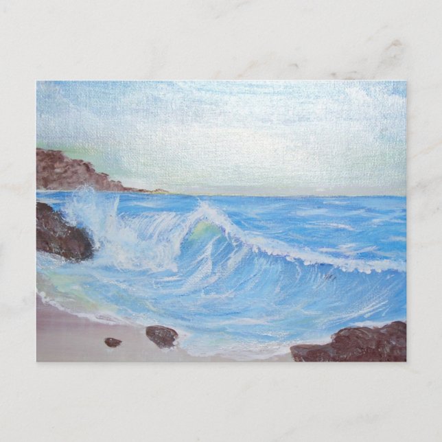 Friedliches blaues Meer Postkarte (Vorderseite)