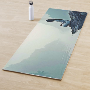 Friedliches Design der wasserseitigen Meditation Yogamatte
