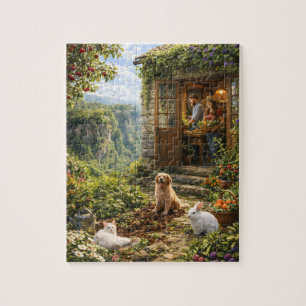 Friedliches Landleben im Garten Puzzle