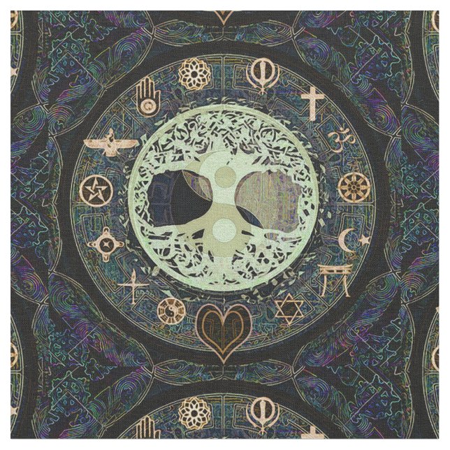 Friedliches Leben Stoff (Nahaufnahme)