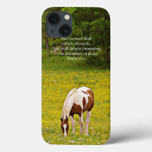Friedliches Pferd Bibelvers Telefonhülle Psalm 37: Case-Mate iPhone Hülle