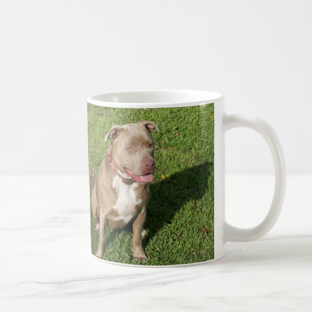 Friedliches Pitbull Kaffeetasse (Rechts)