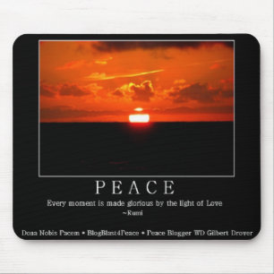 Friedliches Sonnenuntergang-Mousepad mit Rumi Zita Mousepad