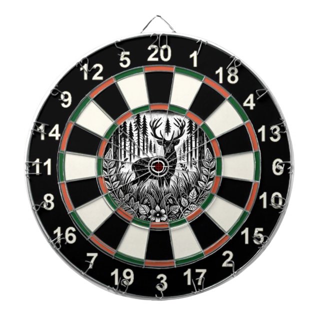Friedliches Waldtierzieldesign Dartscheibe (vorne)