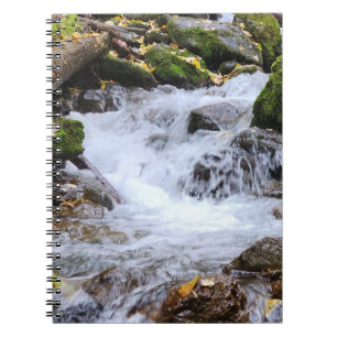 Friedliches Wasserfall-Foto Notizblock