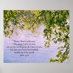 Friedliches Waters Scripture Poster