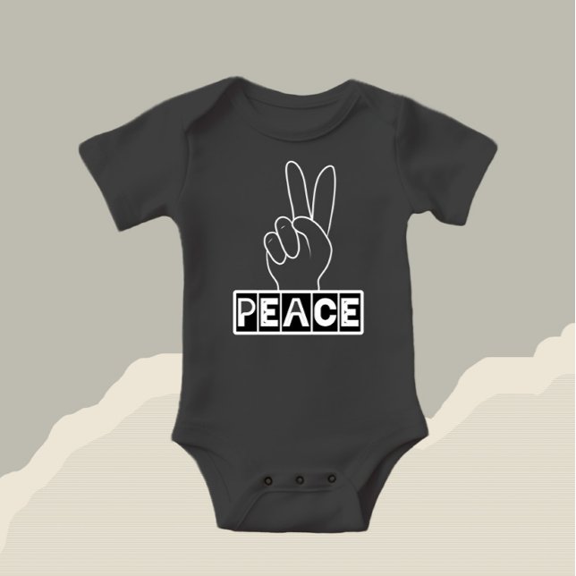 Friedliches Zeichen Baby Strampler (Von Creator hochgeladen)