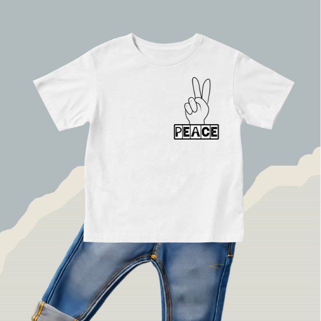 Friedliches Zeichen Baby T-shirt (Von Creator hochgeladen)