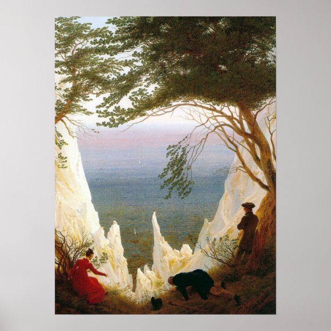 Friedrich - Chalk Cliffs on Ragen Poster (Vorne)