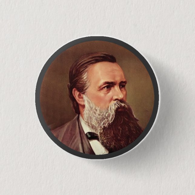 Friedrich Engels - Revers-Button Button (Vorderseite)