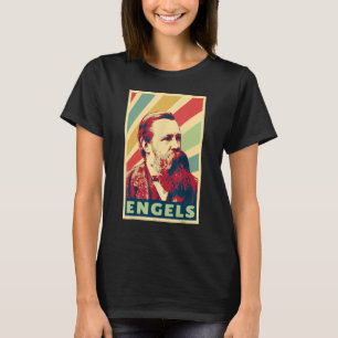 Friedrich Engels Vintage-Farben T-Shirt