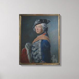 Friedrich II. der Große Preußen nach 1753 Leinwanddruck