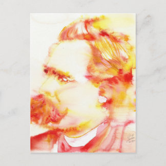 Friedrich nietzsche - Aquarellportrait.3 Postkarte