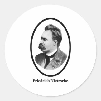 Friedrich Nietzsche Black The MUSEUM Zazzle Gesche Runder Aufkleber