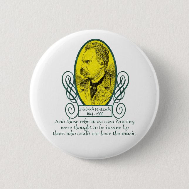 Friedrich Nietzsche Button (Vorderseite)