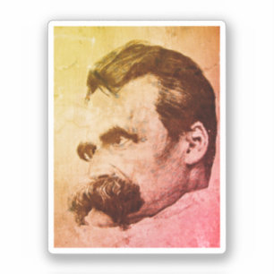 Friedrich Nietzsche (gezeichnet von Hans Olde) Aufkleber