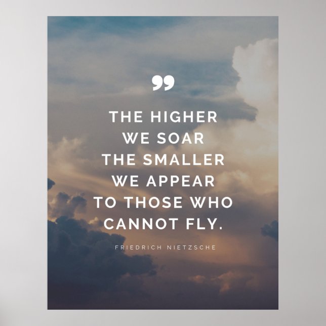 Friedrich Nietzsche Ispiration Zitat Poster (Vorne)