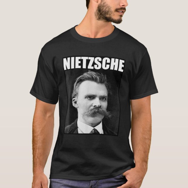 Friedrich Nietzsche Philosopher Portrait T Shirt (Vorderseite)