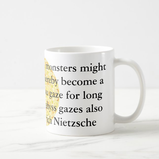 Friedrich Nietzsche - profundes Zitat Tasse (Rechts)
