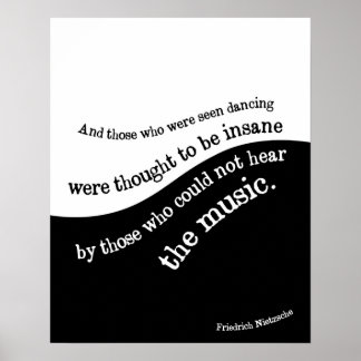 Friedrich Nietzsche Zitat-Poster Schwarz/Weiß Poster
