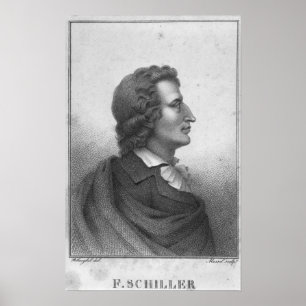 Friedrich Schiller  engraved by Massol Poster