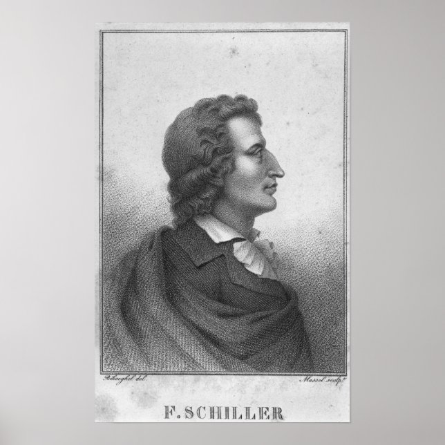Friedrich Schiller graviert von Massol Poster (Vorne)